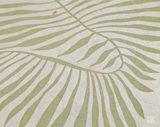 Minimalist Green Plant Linocut Print ✷ 60% Off