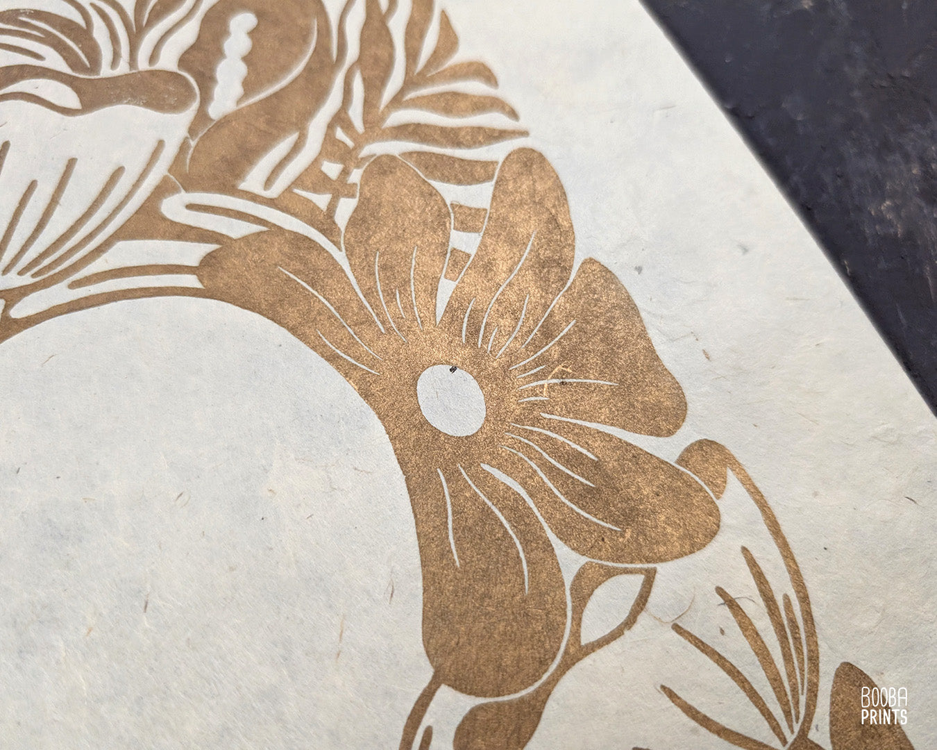 Flower Heart Original Floral Linocut Print ā· 40% Off