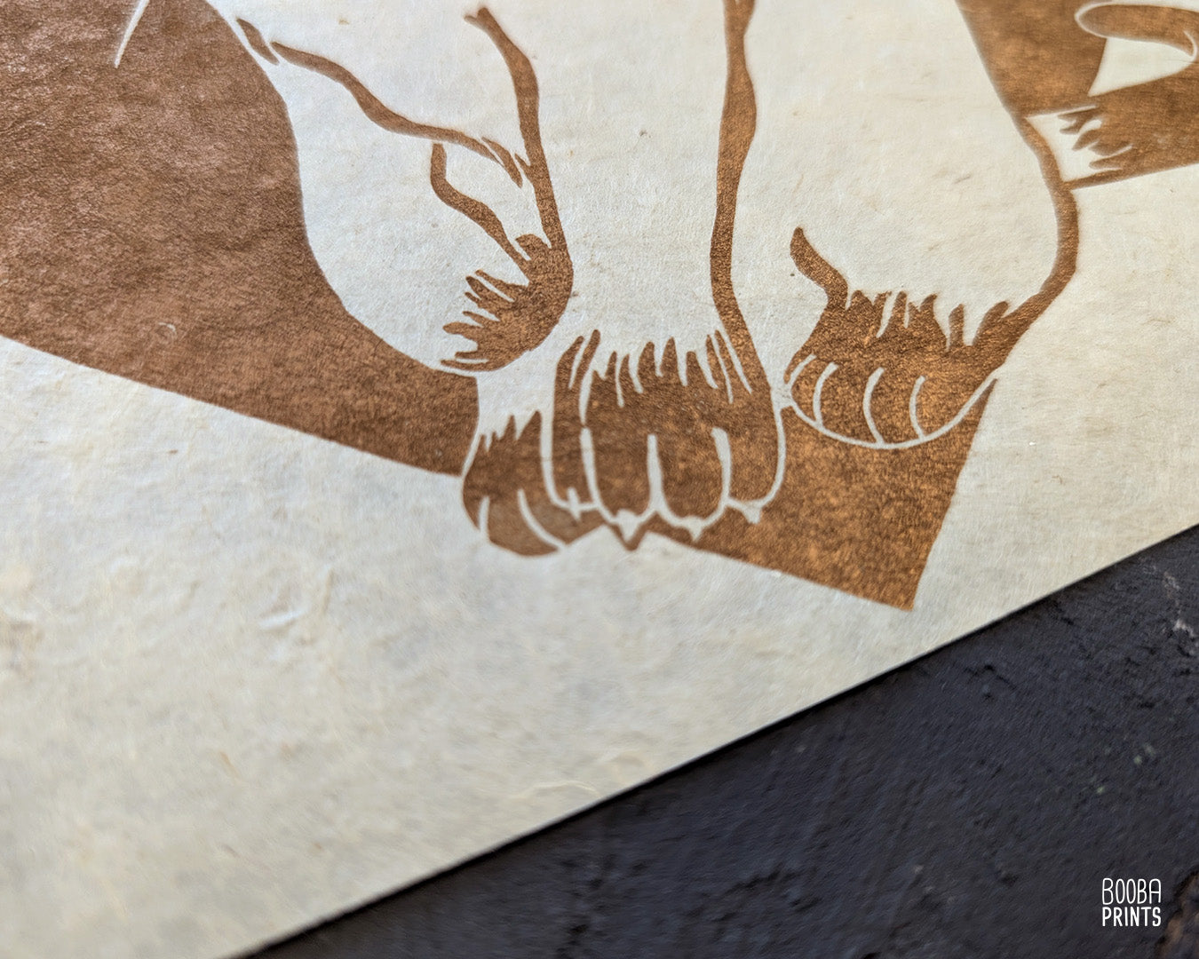 Siamese Cat Original Linocut Print ✷ 35% Off!