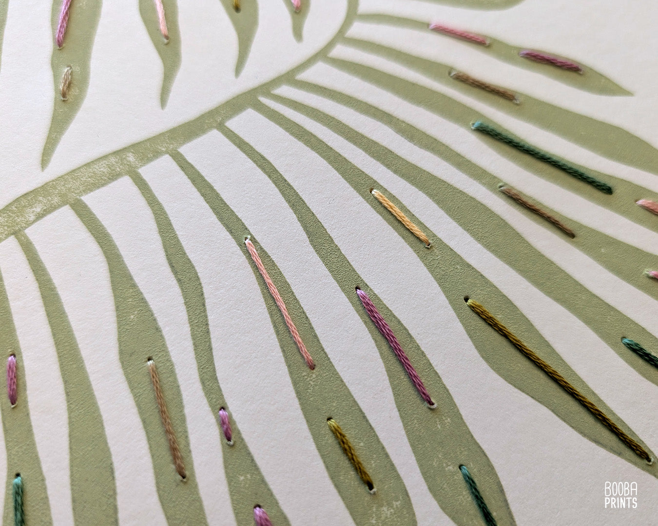 Minimalist Green Plant Embroidered ✷ 55% Off