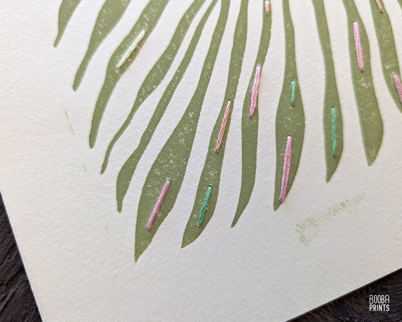 Minimalist Green Plant Embroidered ✷ 55% Off