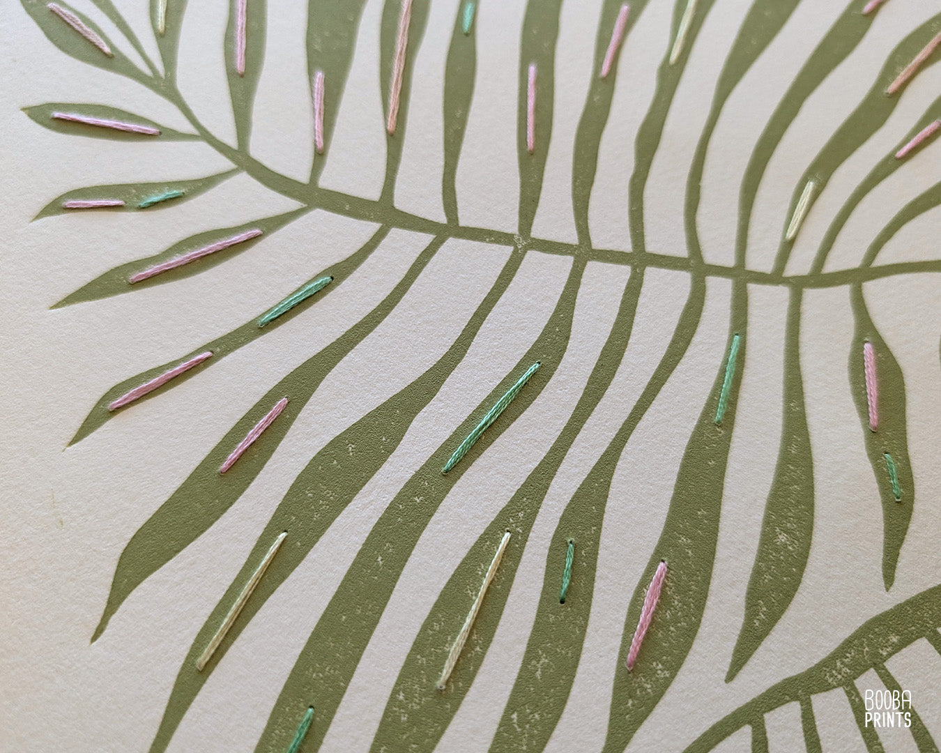 Minimalist Green Plant Embroidered ✷ 55% Off