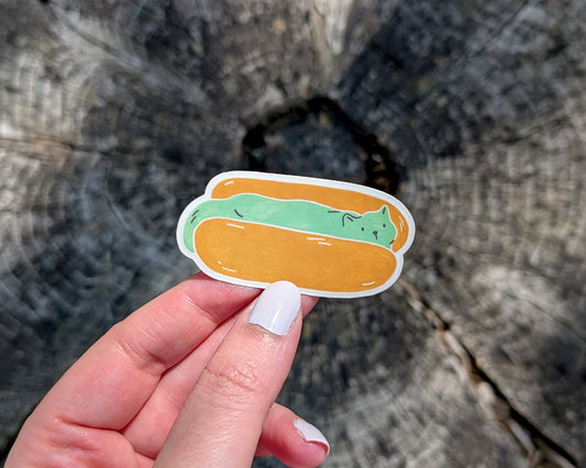 Hot Dog Vinyl Sticker