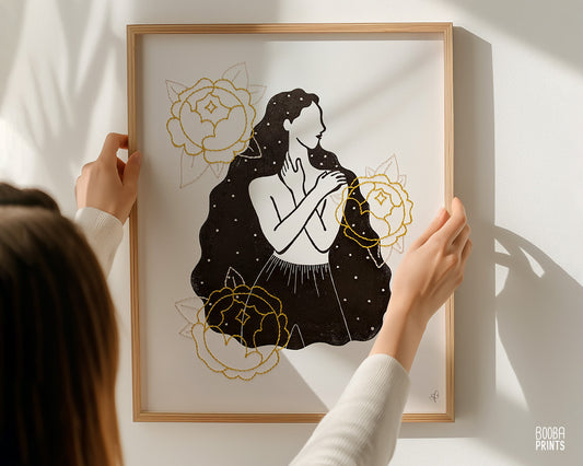 Peony Lady Hand Embroidered Print Super Seconds ✷ 55% Off