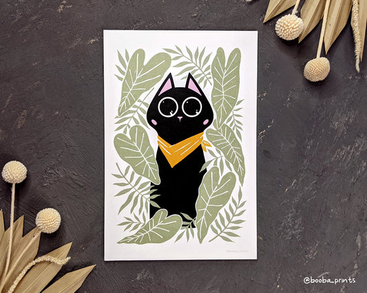 Bandana Cat Art Print