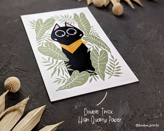 Bandana Cat Art Print