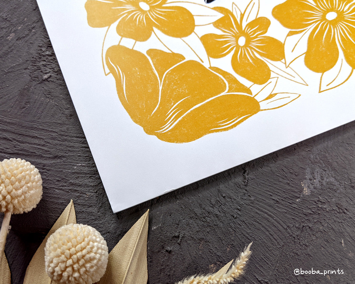 Lazy Black Cat & Yellow Flowers Art Print ✷ 40% Off!