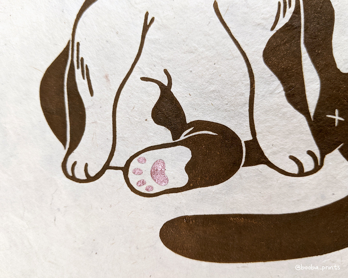 Handmade linocut original print of tuxedo cat. Black white and gold print. Hand printed after carving a linoleum block. Cat lover print. Different color option. Art by Booba Prints.