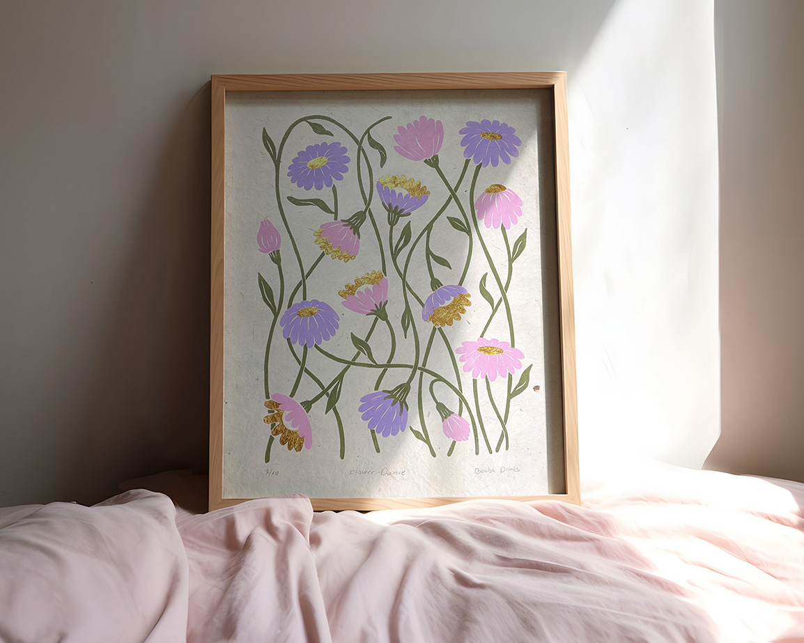 A collection of all of Booba Prints floral prints, flower themed prints for home decor, Flower prints to elevate your space.