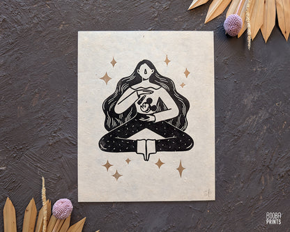 His and Hers Linocut Prints Duo Sample ✷ 55% Off!