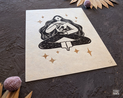 His and Hers Linocut Prints Duo Sample ✷ 55% Off!