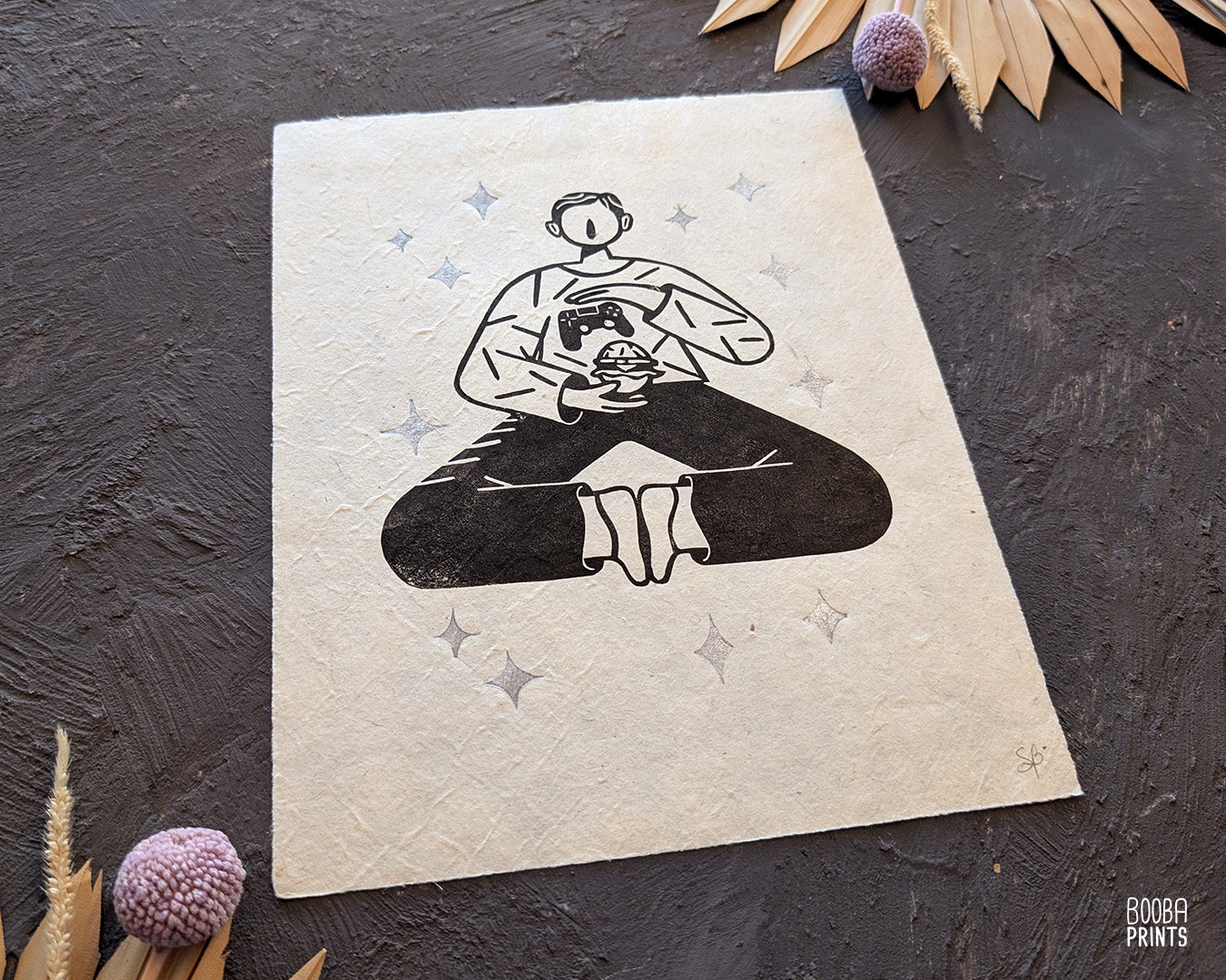 His and Hers Linocut Prints Duo Sample ✷ 55% Off!