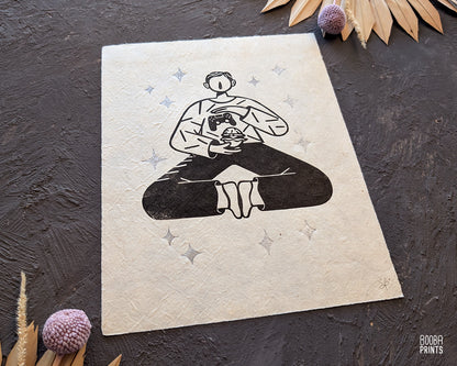 His and Hers Linocut Prints Duo Sample ✷ 55% Off!