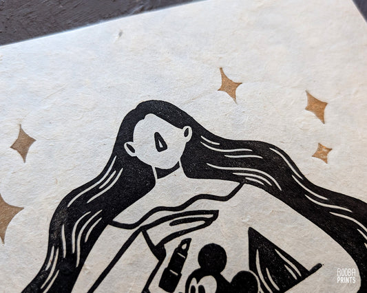 His and Hers Cute Linocut Prints Duo Sample ✷ 55% Off!