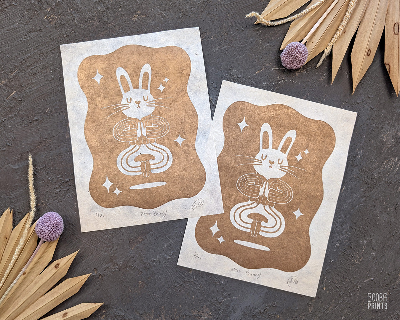 Zen Bunny ✷ Golden Zen Self Care Print