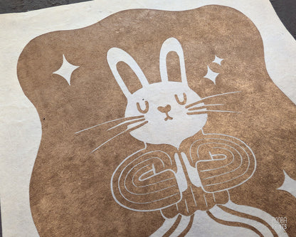 Zen Bunny ✷ Golden Zen Self Care Print