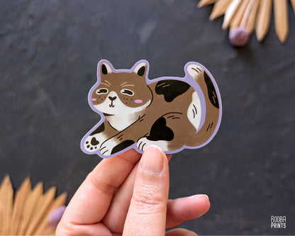 Cute Derpy Cat Sticker ✷ Cute Vinyl Waterproof Sticker for Planners & Gifts