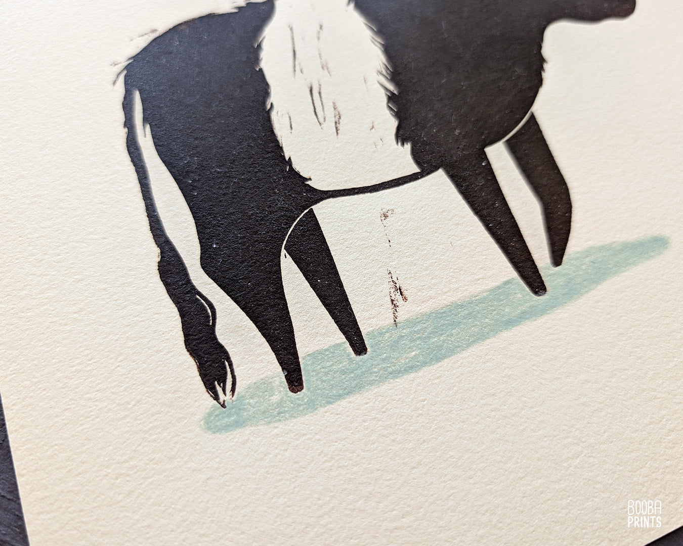 Belted Fluffy Cow Linocut Print ✷ 60% Off!