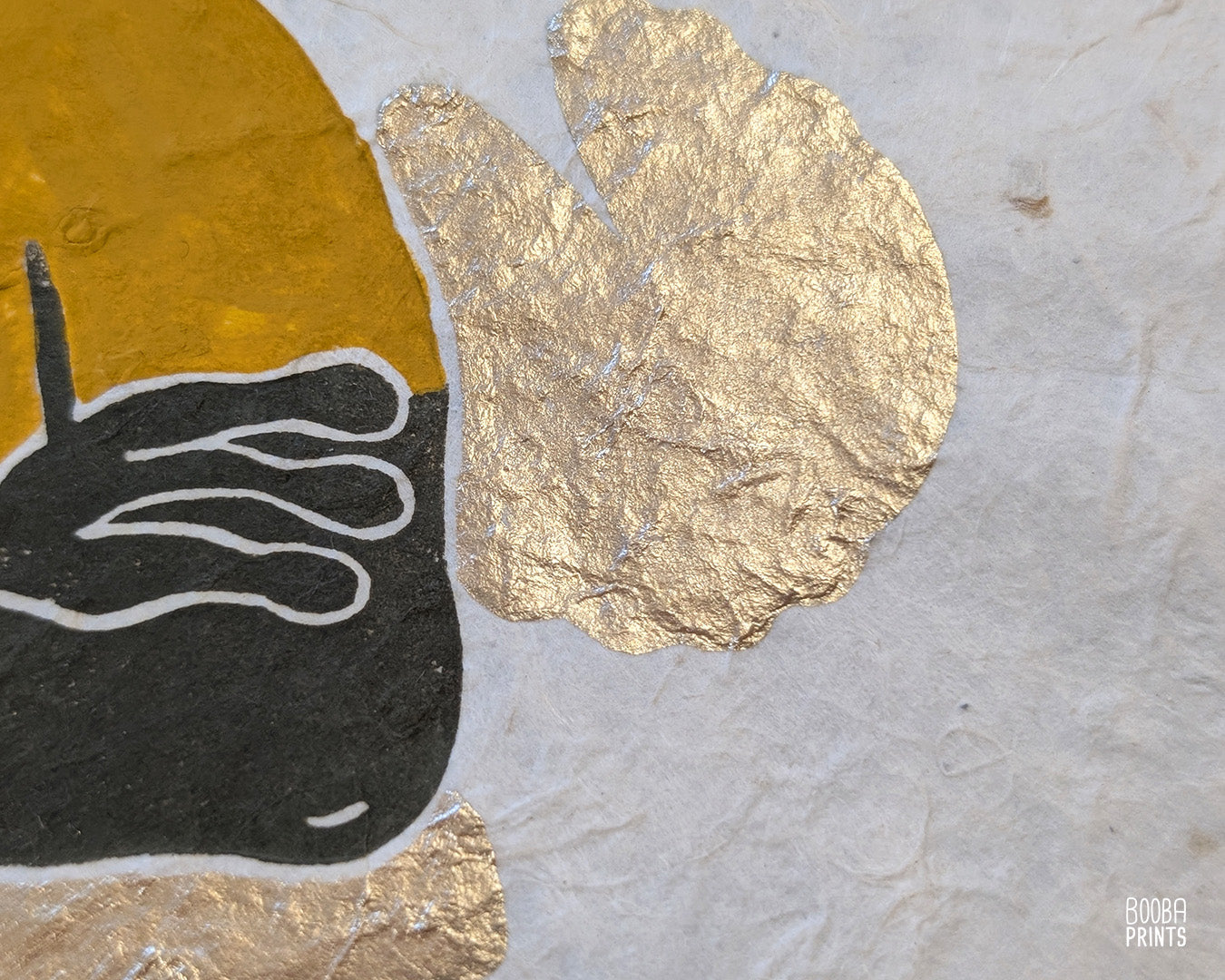 Cranky Frog & Golden Lily Pads Linocut Print ✷ 35% Off