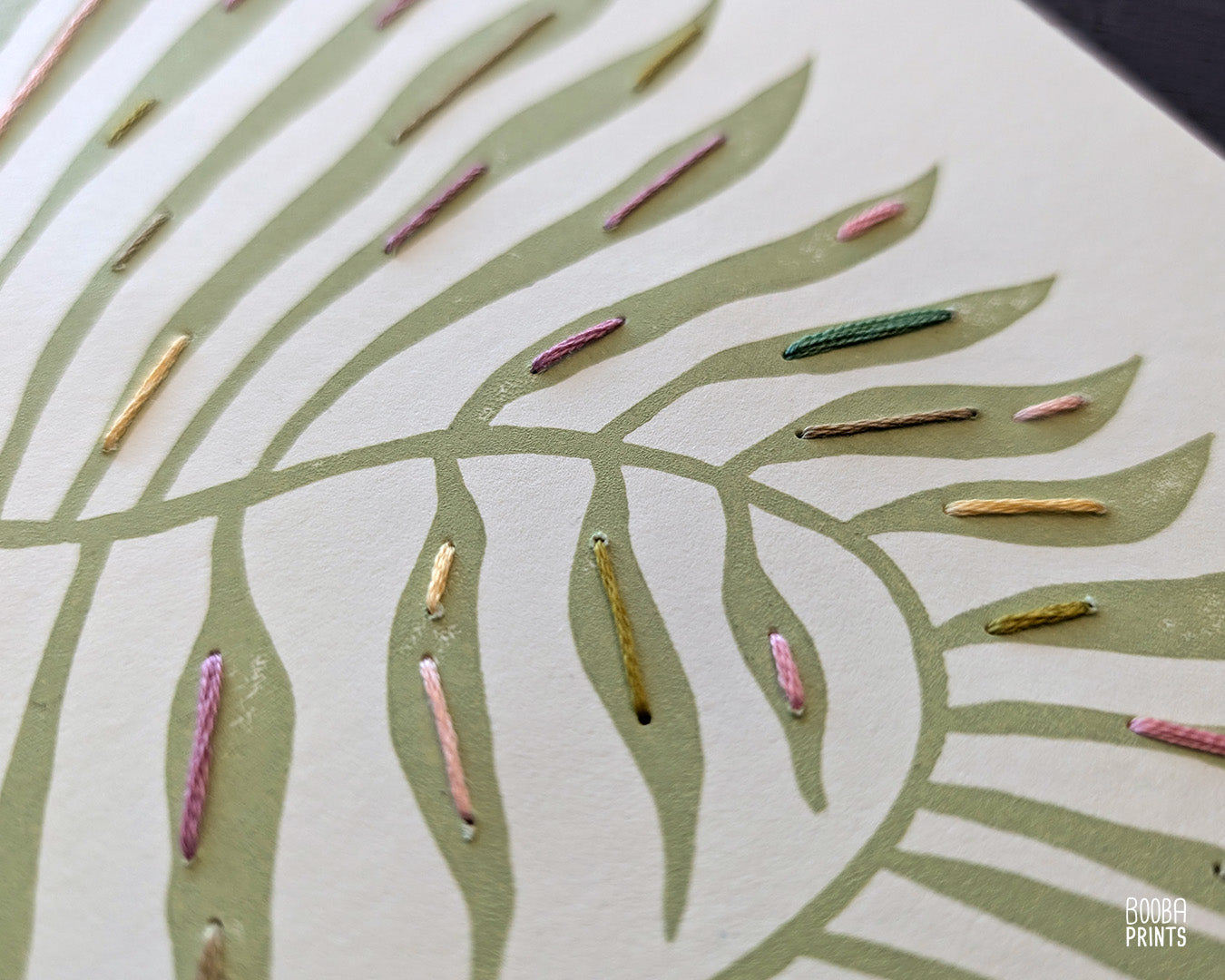 Minimalist Green Plant Embroidered ✷ 55% Off