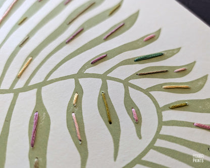Minimalist Green Plant Embroidered ✷ 55% Off