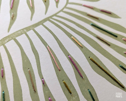 Minimalist Green Plant Embroidered ✷ 55% Off
