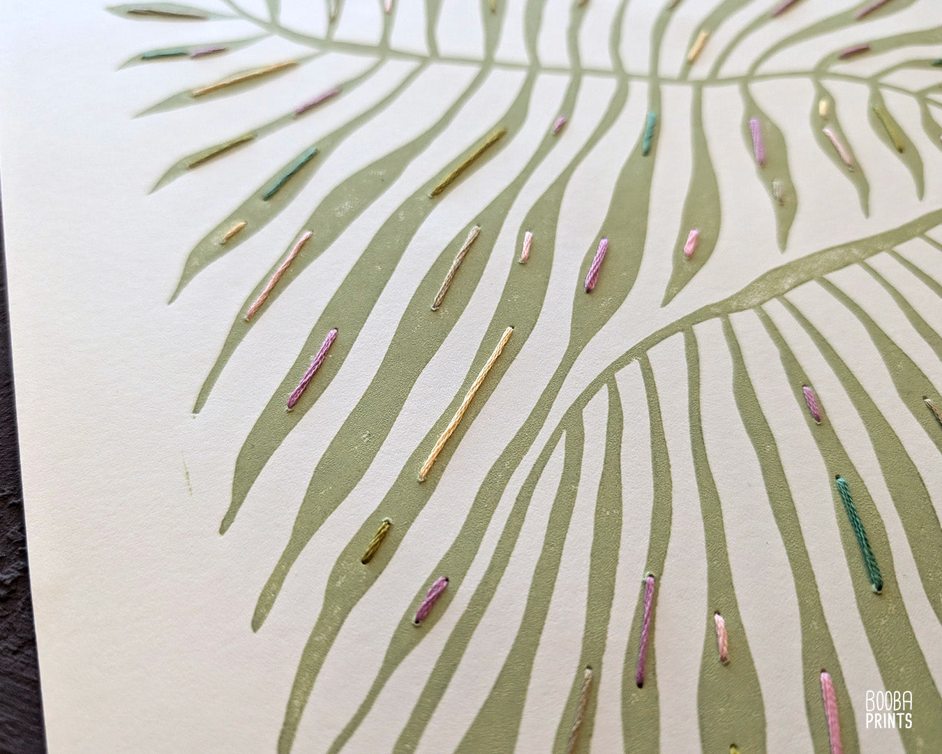 Minimalist Green Plant Embroidered ✷ 55% Off