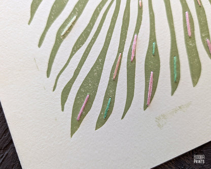 Minimalist Green Plant Embroidered ✷ 55% Off