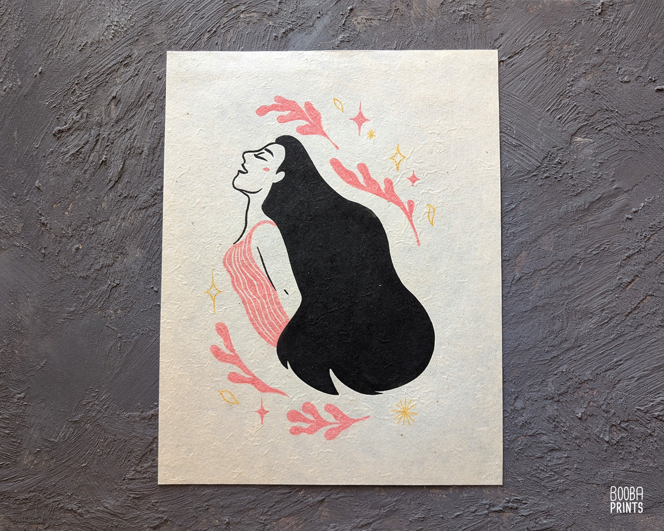 Take A Deep Breath Print Woman & Flowers Print ✷ 65% Off