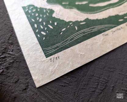 The Jordan River Mixed Media Linocut Print ✷ LIMITED EDITION Print