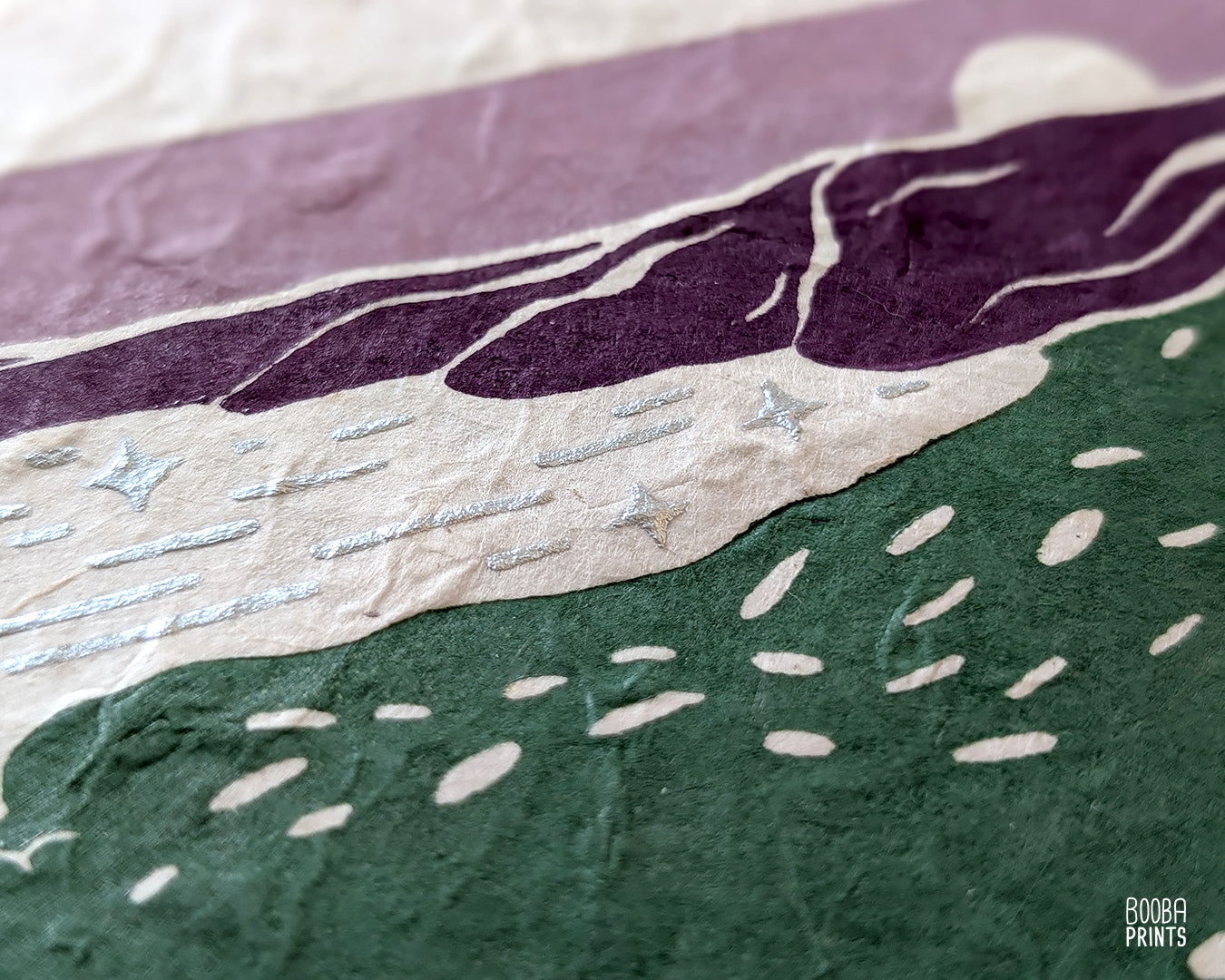The Jordan River Mixed Media Linocut Print ✷ LIMITED EDITION Print