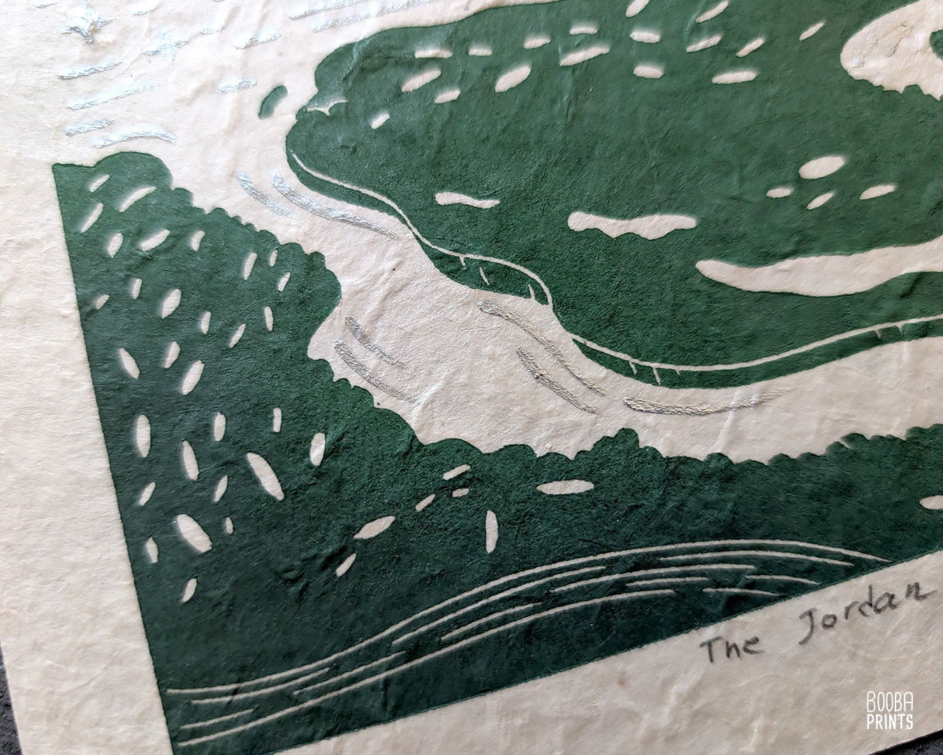 The Jordan River Mixed Media Linocut Print ✷ LIMITED EDITION Print