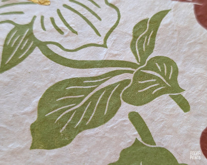 Deer and White Trillium flowers ✷ Fawn In The Garden Original Print