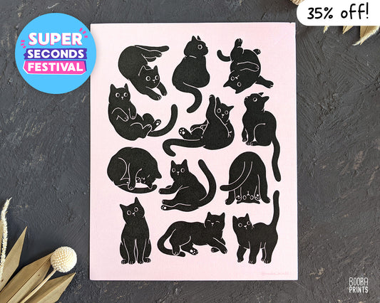 12 Cats Print 35% Off