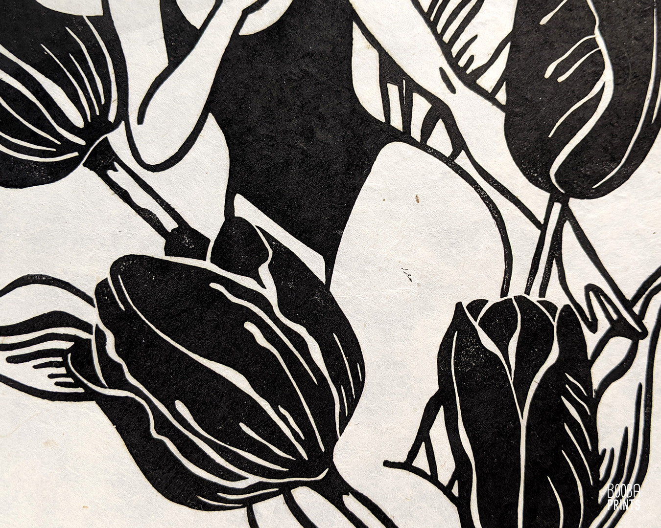 I Declare My Love For You Tulip Linocut Print ✷ 60% Off
