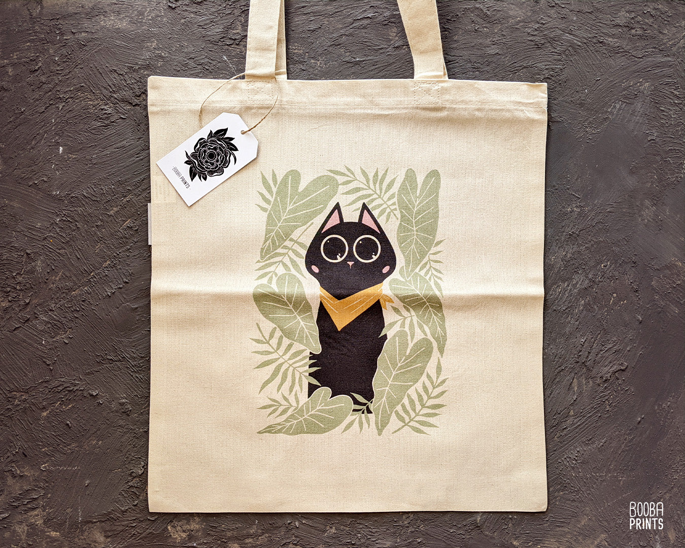 Bandana Cat Organic Tote Bag