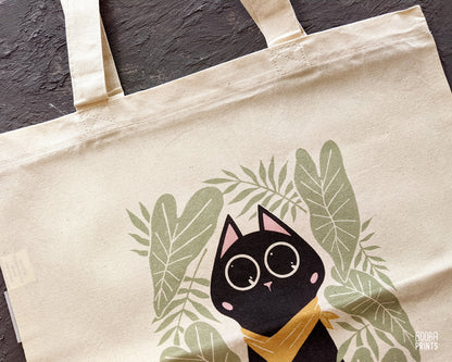 Bandana Cat Organic Tote Bag