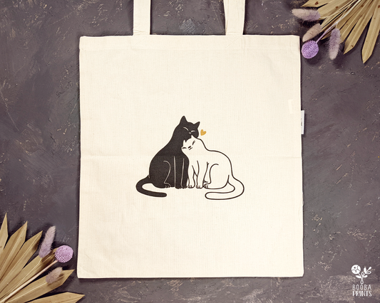 Snuggly Cats Organic Cotton Tote Bag