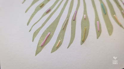 Minimalist Green Plant Embroidered ✷ 55% Off