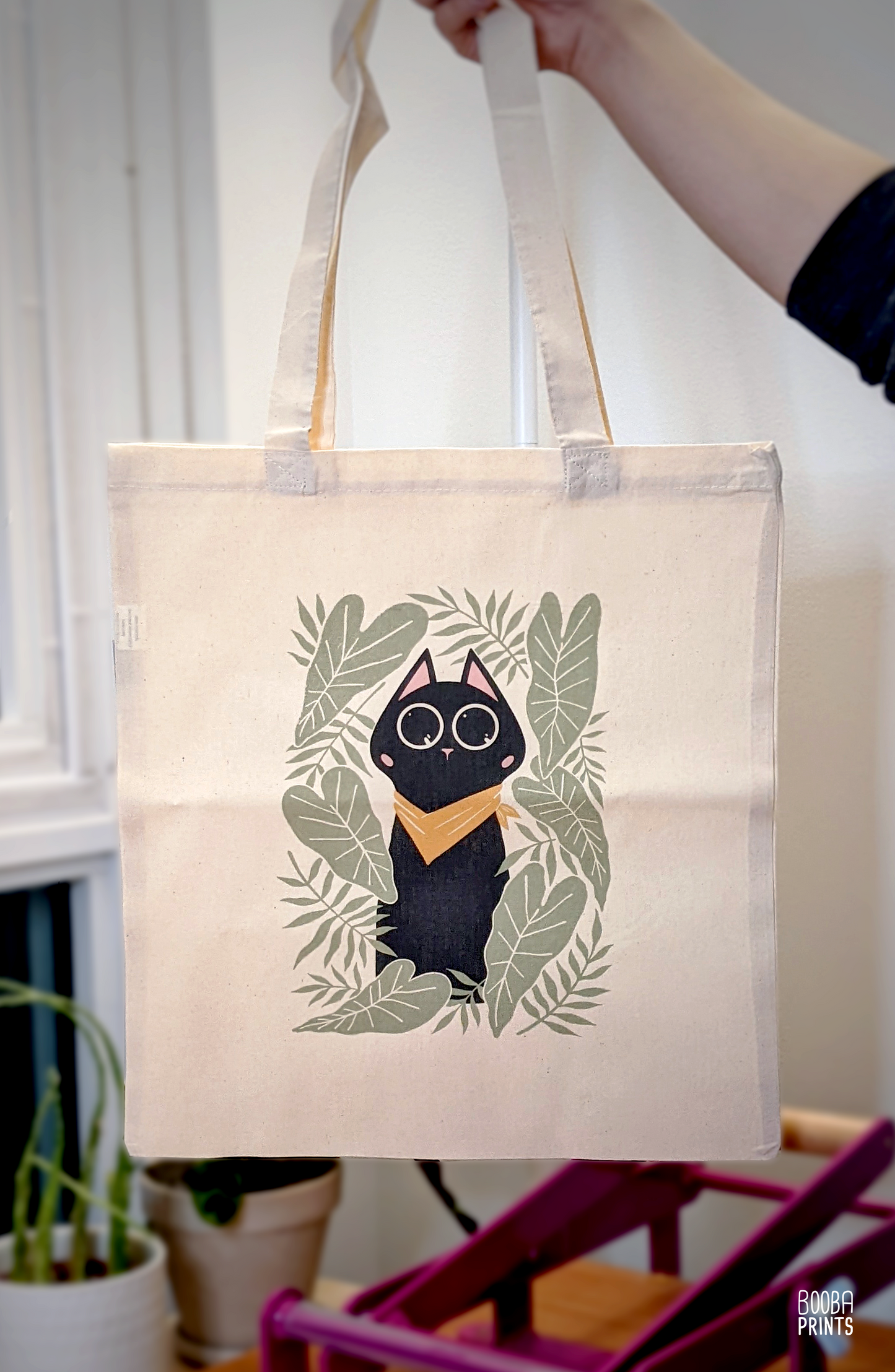 Bandana Cat Organic Tote Bag